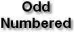 Odd Numbered